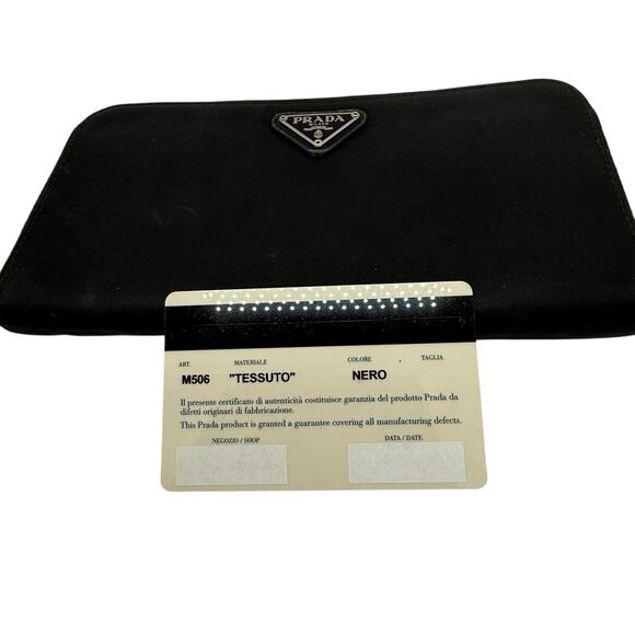 Prada Tessuto Nylon Zip Wallet in Nero (Black) - Picture 2 of 11